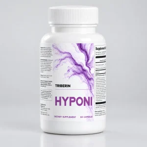Hyponi nighttime sleep support dietary supplement, 60 capsules - front label